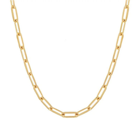 18K Gold Plated Paperclip Necklace