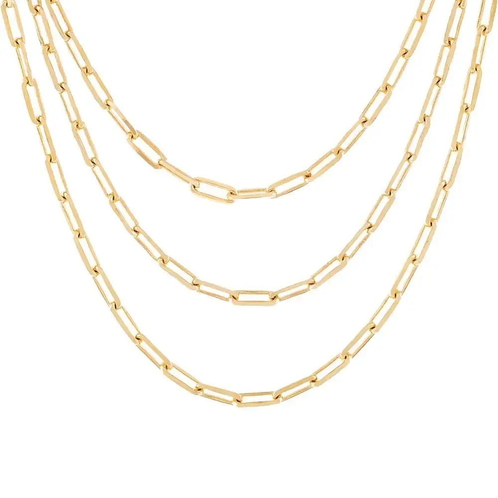18K Gold Plated Paperclip Necklace