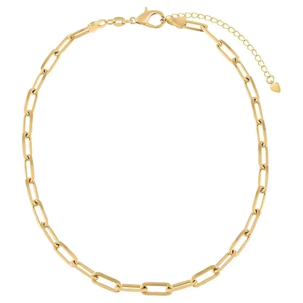 18K Gold Plated Paperclip Necklace